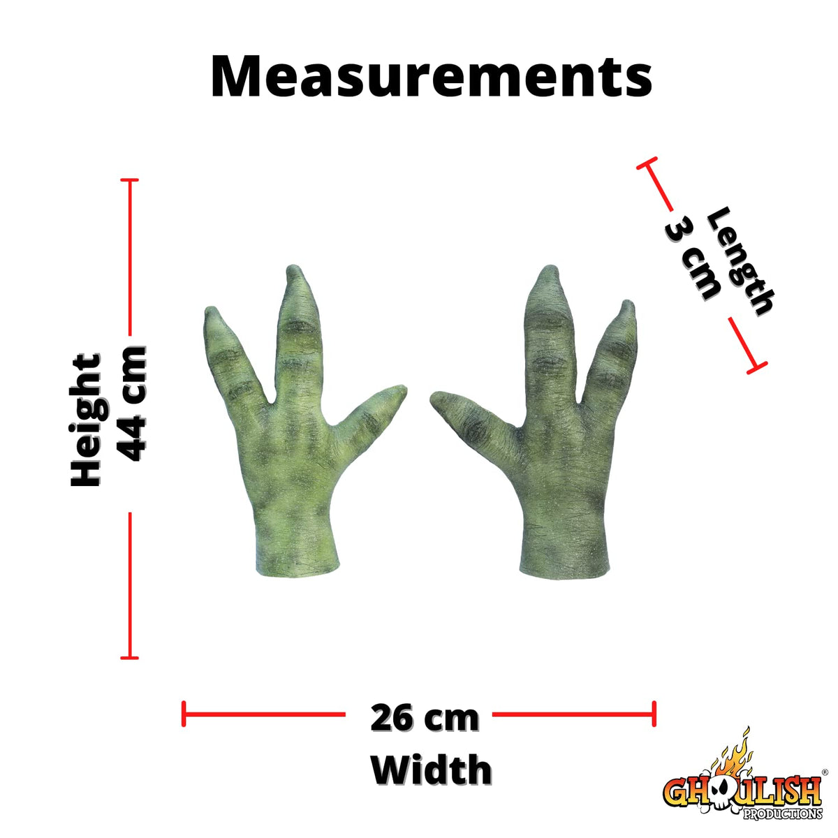 Ghoulish Productions Cthulhu Hands, Accesorio de Manos de Dios Pulpo, Guantes Complemento para Disfraz de Monstruo Mitológico Calamar Ideal para Halloween y Fiestas de Disfraces
