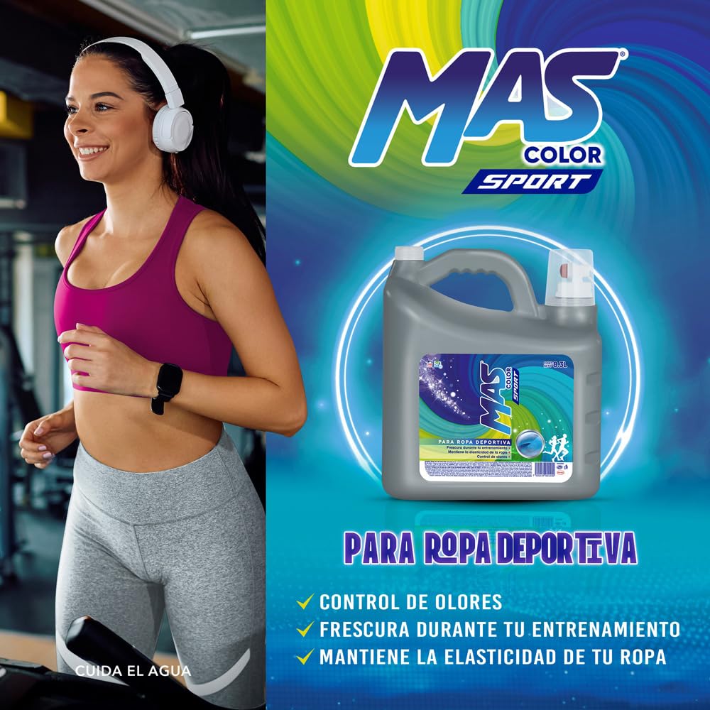 Mas Color Sport Detergente líquido 10Lt para Ropa Deportiva