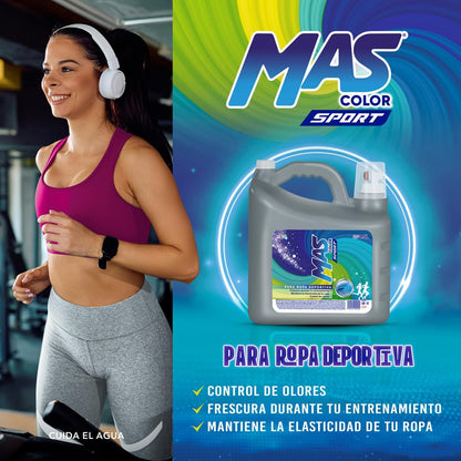 Mas Color Sport Detergente líquido 10Lt para Ropa Deportiva
