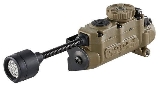 Streamlight 14307 Sidewinder Stalk - Luz táctica para casco de 76 lúmenes con tallo flexible, incluye montaje en riel de arco en caja al por menor, Coyote