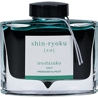 Pilot Iroshizuku Tinta para Pluma Fuente 50 ml, Colores Japoneses - Verde (Shin-Ryoku)