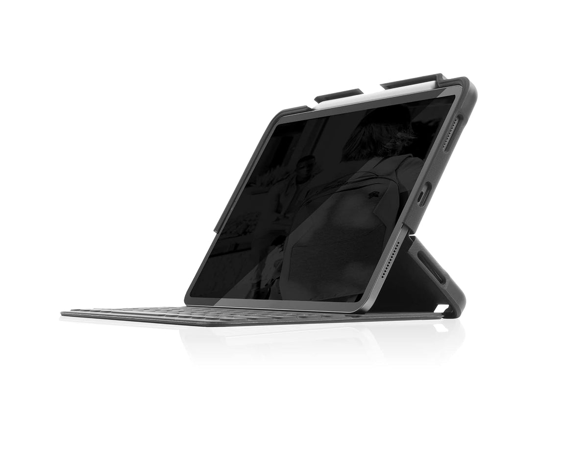 STM Dux Shell Magic Folio para iPad Air (5ª/4ª generación) y iPad Pro de 11 Pulgadas (4ª/3ª/2ª/1ª generación) – Funda Ultra Protectora con Almacenamiento de Apple Pencil – Negro