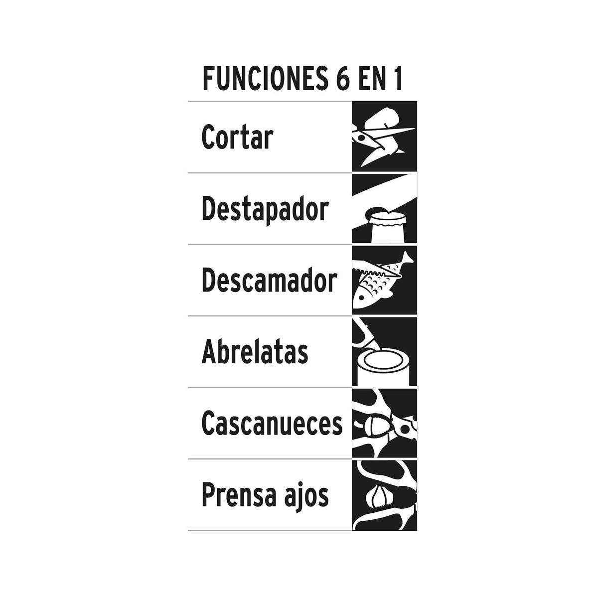 Truper TIC-8, Tijera multiusos para cocina, 8", acero inoxidable