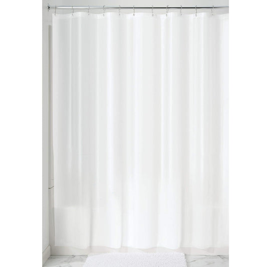 InterDesign forro libre de moho PEVA calibre 3 para ducha, 72 x 72 (183 cm x 183 cm), blanco