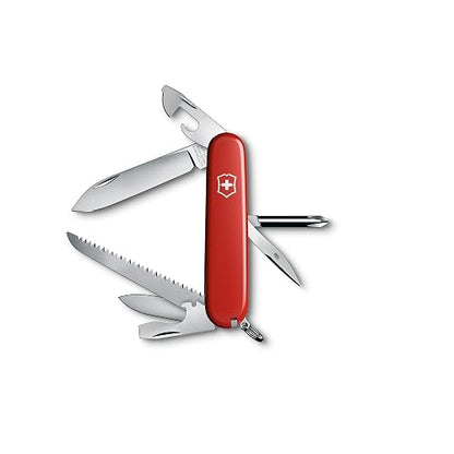 Victorinox Navaja Hiker, Roja, 13 Usos | Multiherramienta hecha para la sierra de madera al aire libre para senderismo y camping