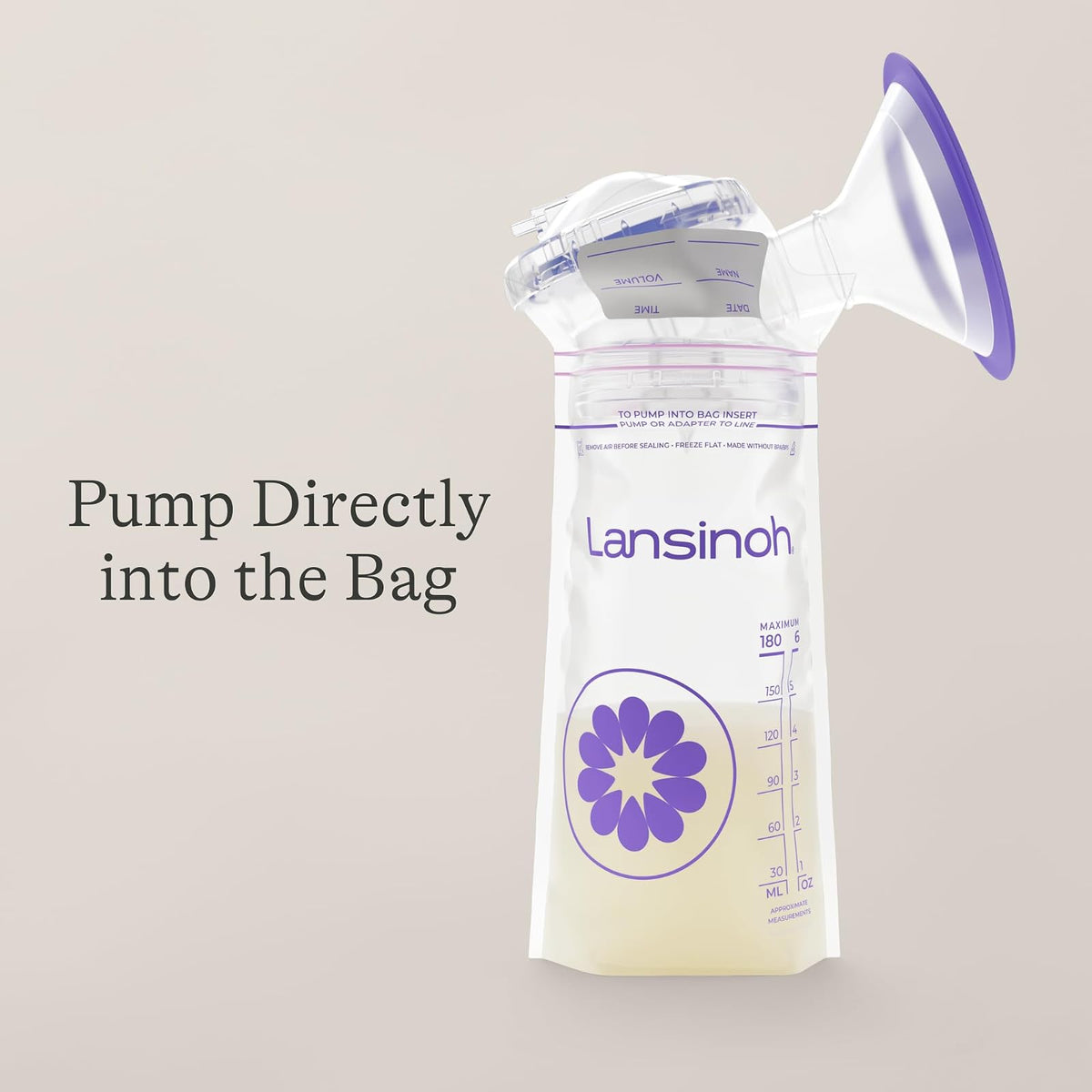 Lansinoh Bolsas De Almacenamiento De Leche Materna De. Guarda Y Conserva La Leche Materna Extraída., Blanco, 50 uds