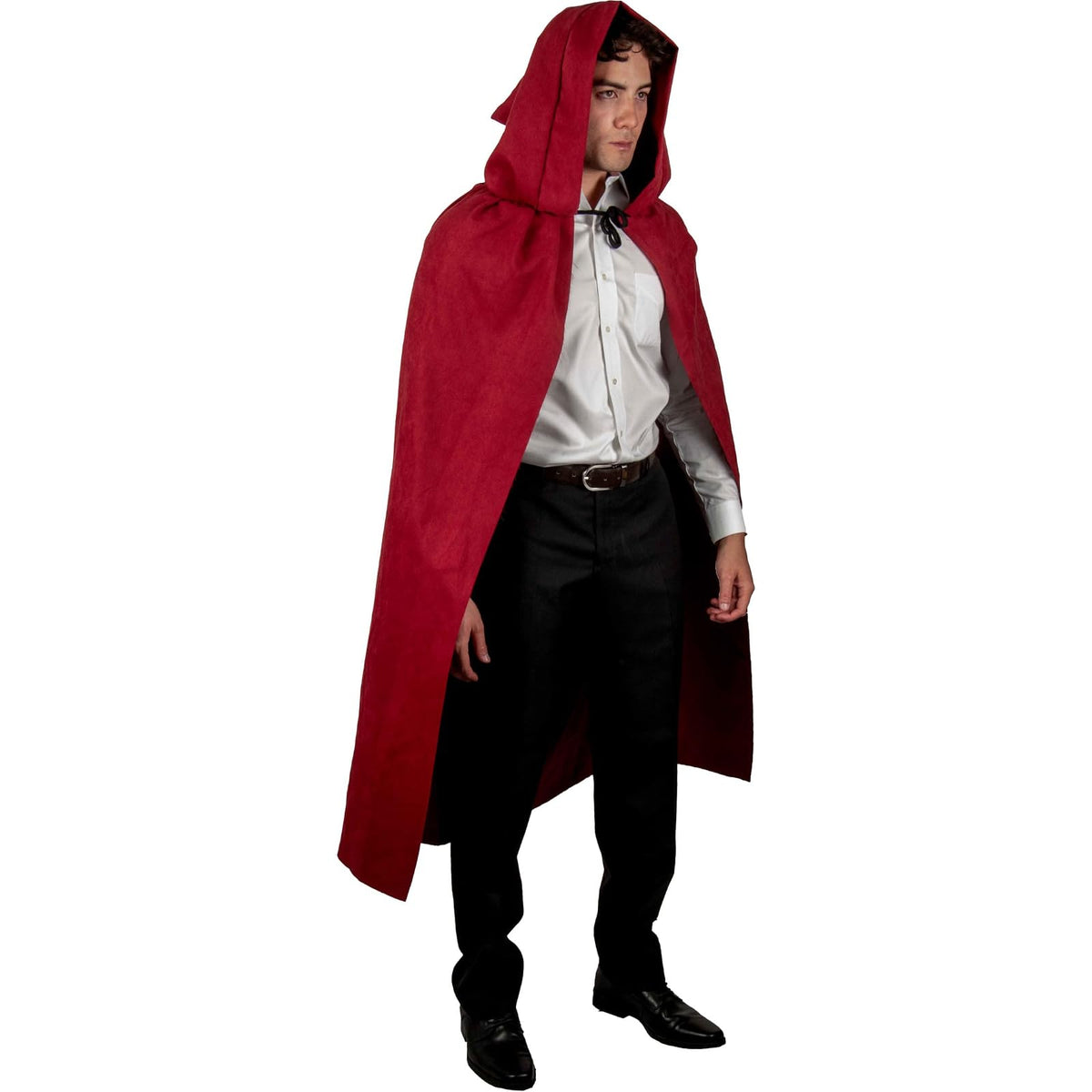 REV Capa Roja de Poliéster – Capa Clásica para Disfraz de Caperucita, Princesa o Hechicera – Accesorio para Mujer en Fiesta, Halloween, Cosplay o Evento de Fantasía