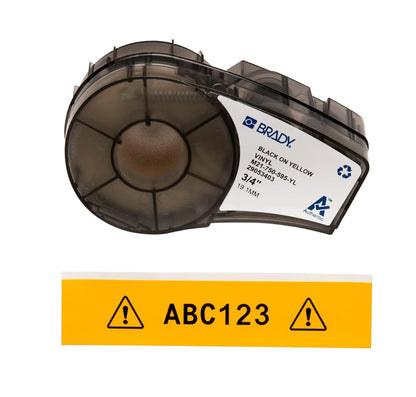 Brady M21 Cinta de Vinilo para Etiquetadora BMP21, Colores y Anchos Surtidos - M21-750-595-YL - .75"