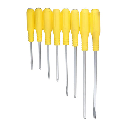 Surtek D400G Juego de 8 Piezas Destornilladores de Golpe, color amarillo