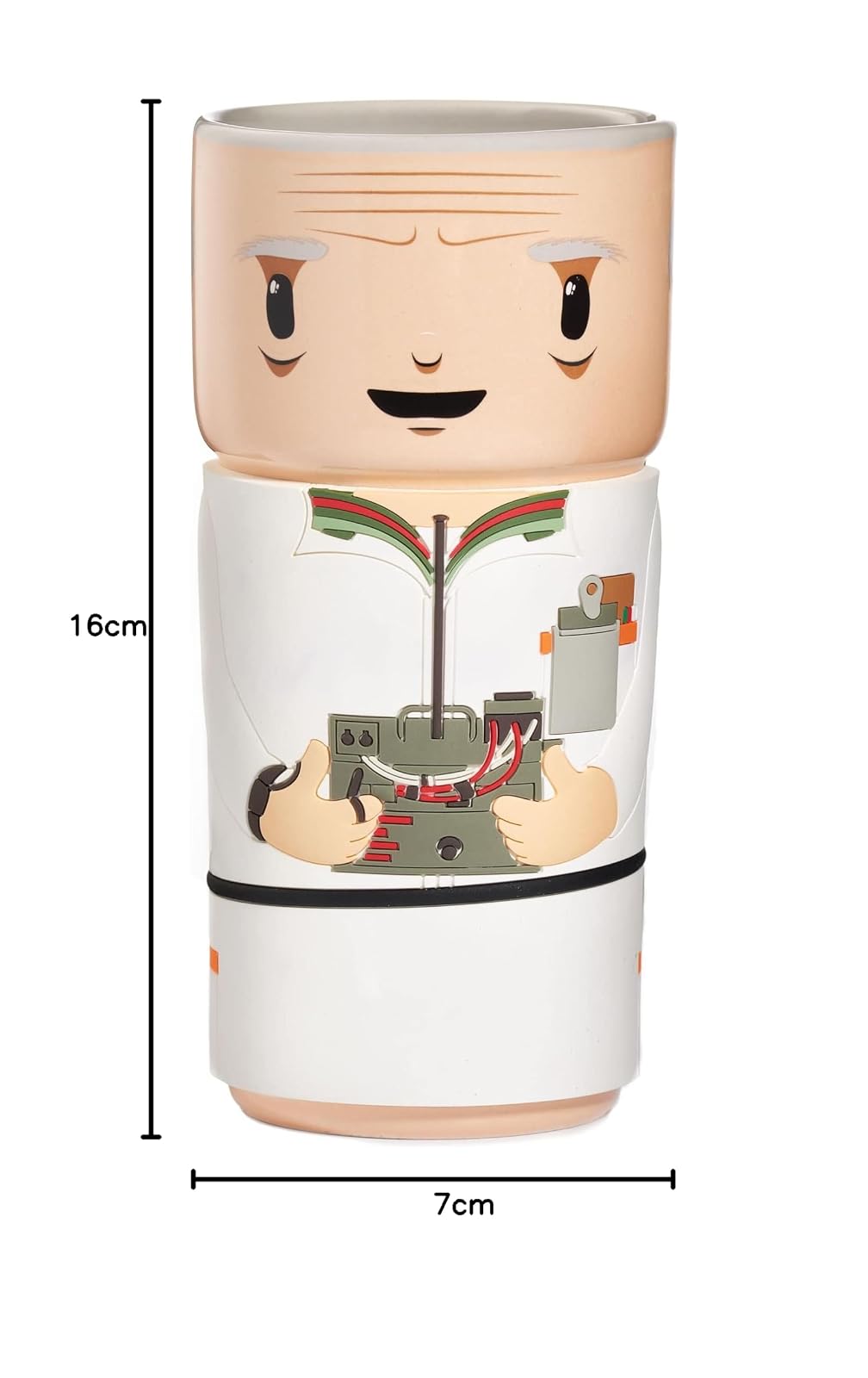 CosCups by Numskull Back to The Future Doc - Taza de cerámica café con funda de goma de 400 ml, producto oficial de regreso al futuro