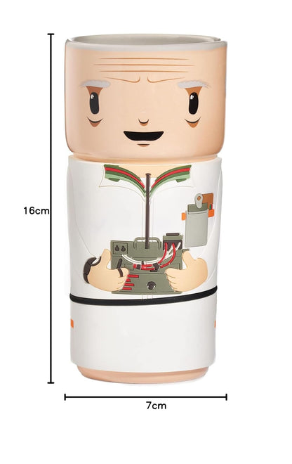 CosCups by Numskull Back to The Future Doc - Taza de cerámica café con funda de goma de 400 ml, producto oficial de regreso al futuro