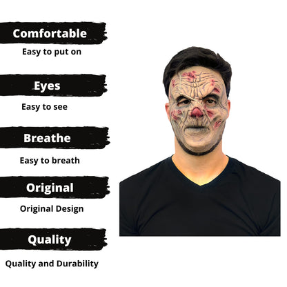 Scrawny, Máscara Monstruo Sangriento, Máscaras de Monstruos Asesinos Ideal para Halloween y Fiestas de Disfraces