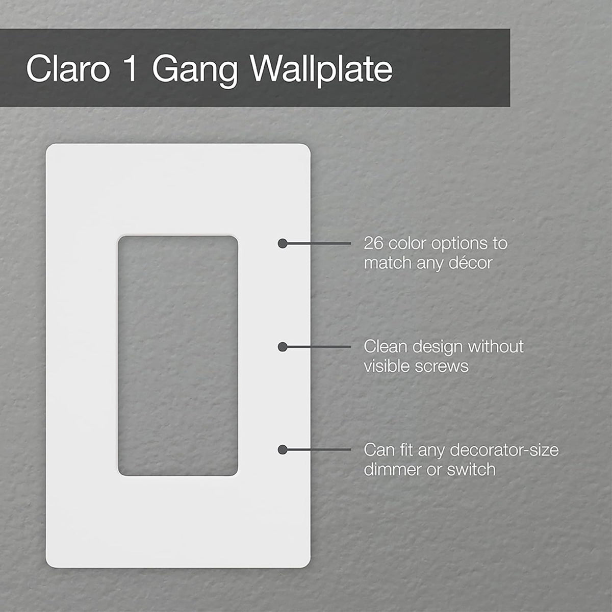 Lutron Claro 1 Gang Decorator Wallplate, SC-1-TP, Taupe