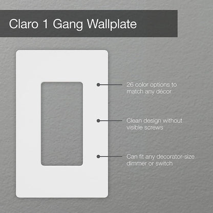 Lutron Claro 1 Gang Decorator Wallplate, SC-1-TP, Taupe