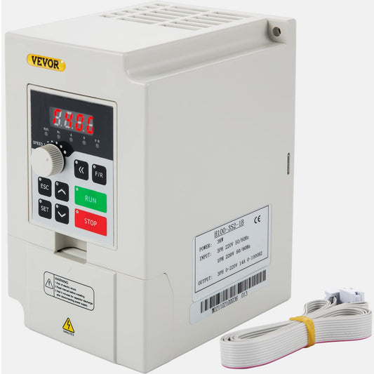 VEVOR Variador de frecuencia, Entrada CA 220 V, 3 kW, variador de frecuencia CNC, convertidor inversor, VFD 4 HP, Entrada monofásica o trifásica, Salida trifásica, convertidor inversor de Motor CNC