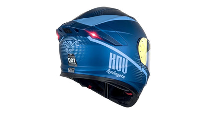 KOV Casco Waves Azul Thunder ABATIBLE para Moto Certificado Dot