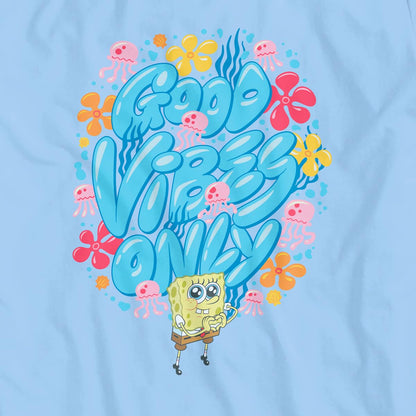 Bob Esponja Good Vibes Only Playera Casual para Mujer Fit Regular