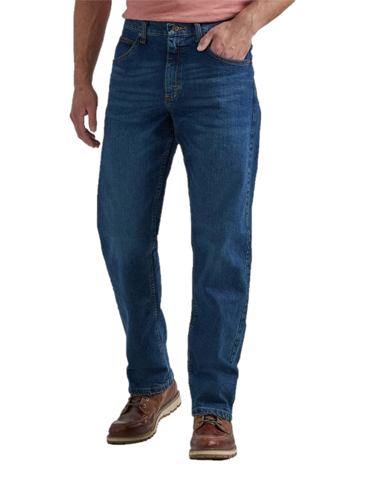 Wrangler Authentics Pantalón de Mezclilla Clásico 5 Bolsillos para Hombre - 48W x 32L - flex dark