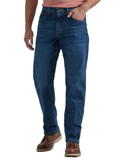 Wrangler Authentics Pantalón de Mezclilla Clásico 5 Bolsillos para Hombre - 48W x 32L - flex dark