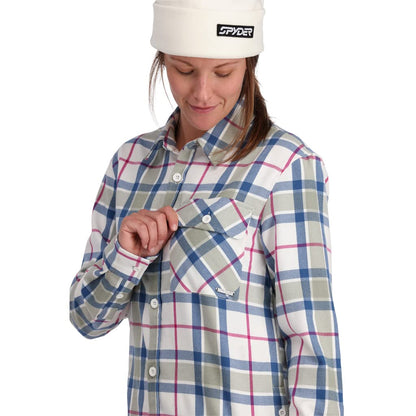 Spyder Fab Flannel L/S Parte Superior Camisa Abotonada para Mujer