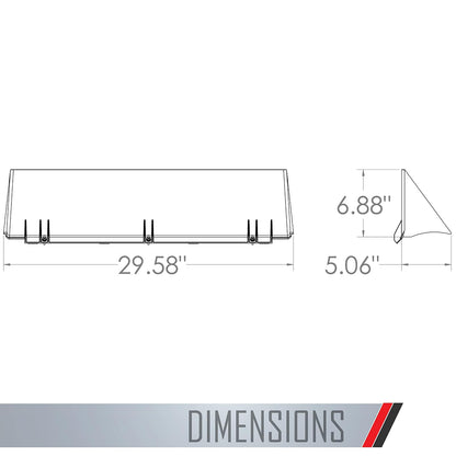 TayMac DA28 PTAC Deflector de aire, 28.5 pulgadas, dimensión interior
