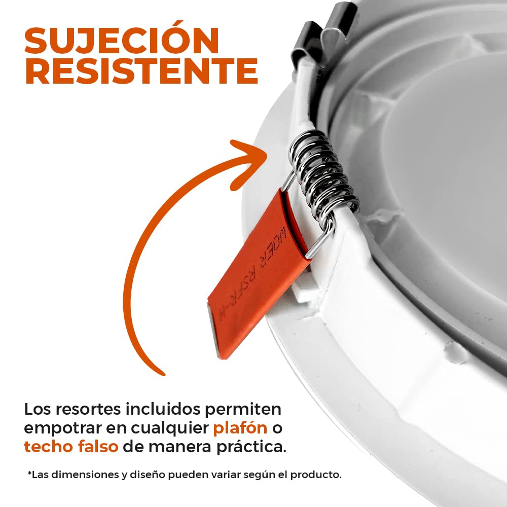 Tecnolite - Lámpara Downlight LED Empotrable 3.5 W, Luz Suave Cálida, No atenuable, LED integrado
