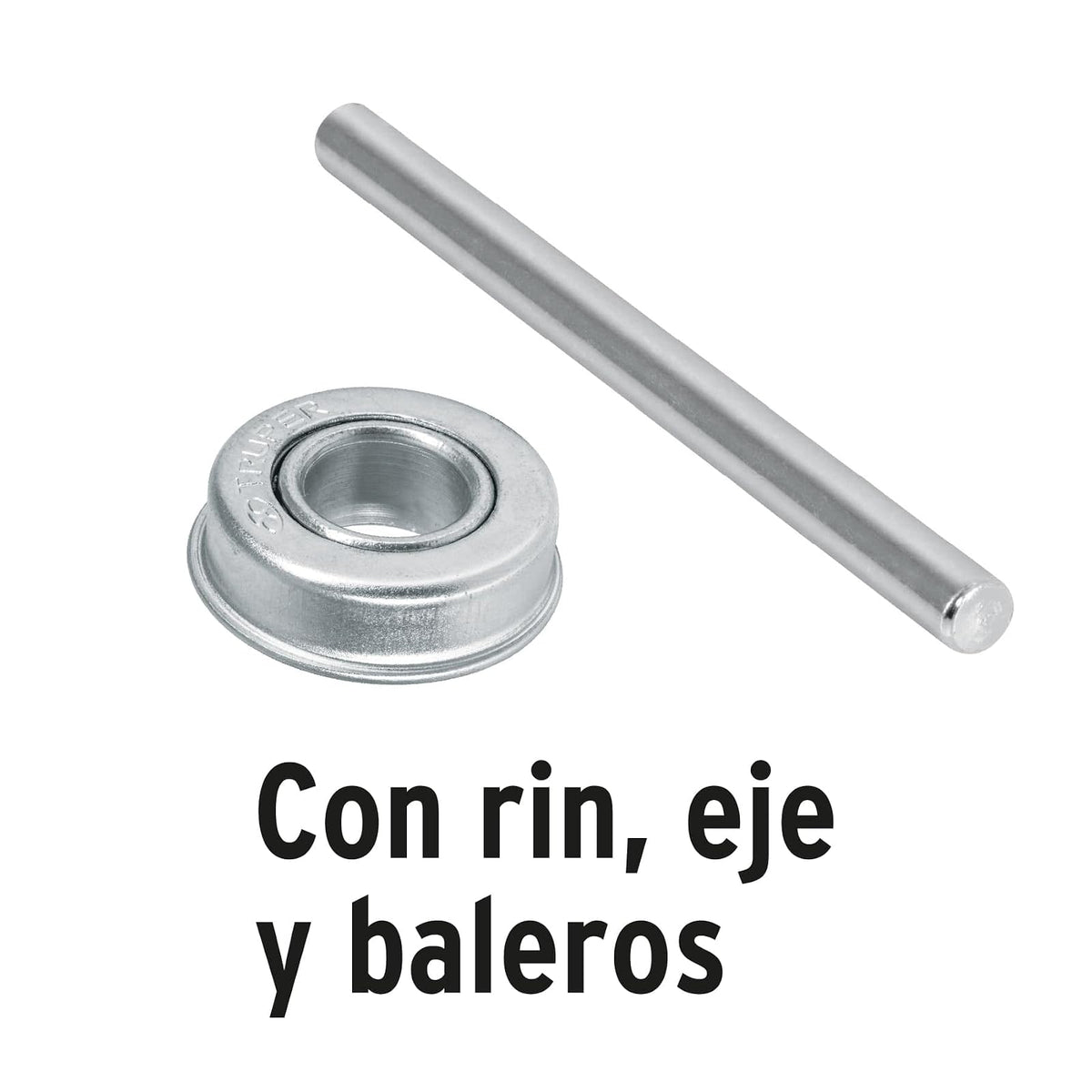 Pretul RN-P, Llanta reforzada, 14"con rin, eje, baleros p/carretilla, Pretul