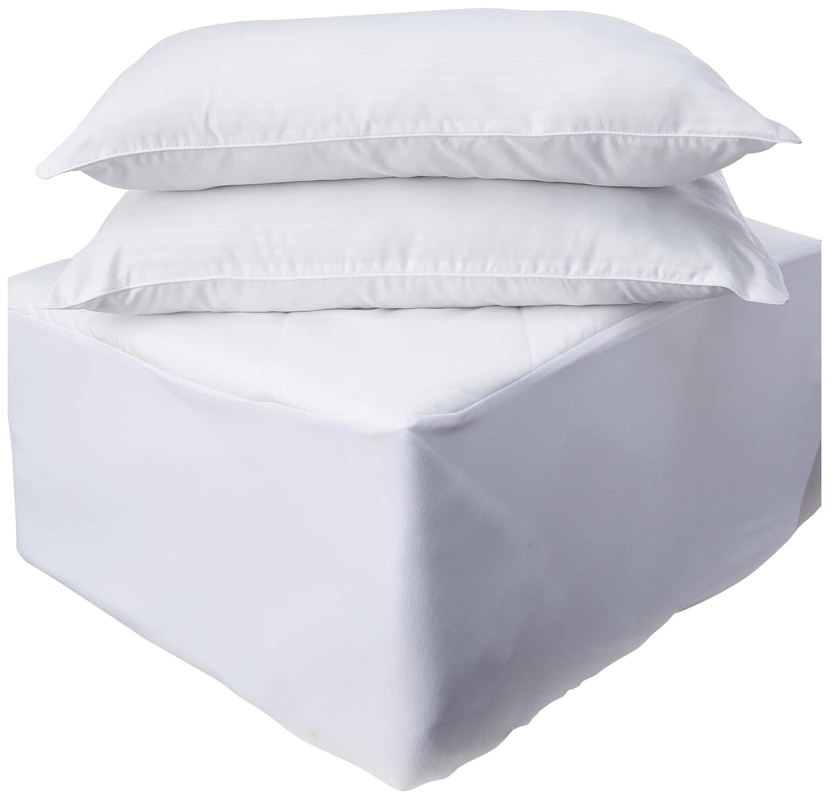 Spring Air Paquete de Protector y Almohada 100% Microfibra de Poliester - King Size