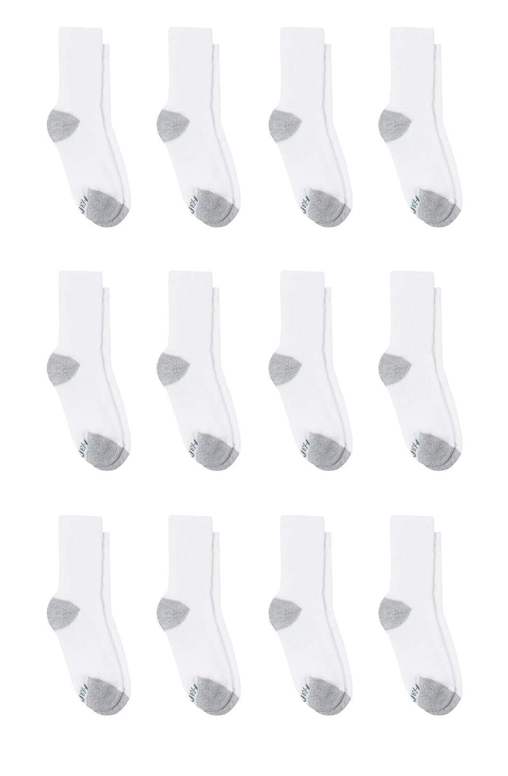 Hanes Classics - Calcetines para niño (12 unidades), Negro, 9-2.5/Medium