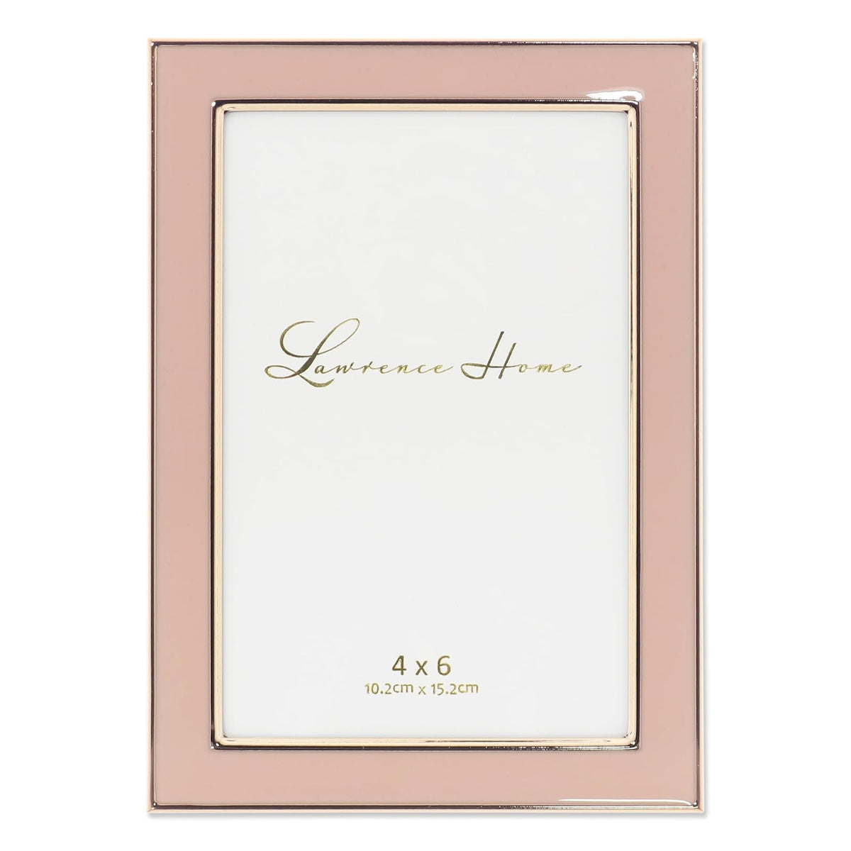 Lawrence Frames Marco de Fotos Metal con Esmalte Blanco - Rosa - 4x6