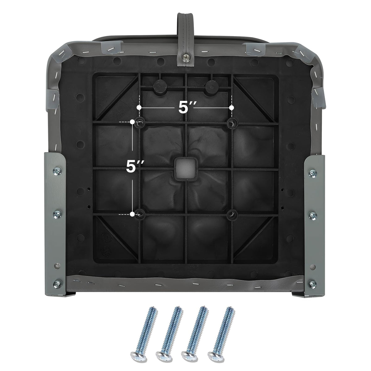 ERGOSEAT - Asientos de barco con respaldo bajo, asiento plegable para barco de pesca con respaldo, silla de barco, asiento de barco de bajo marino Jon, asiento de canoa, 1 paquete, gris oscuro