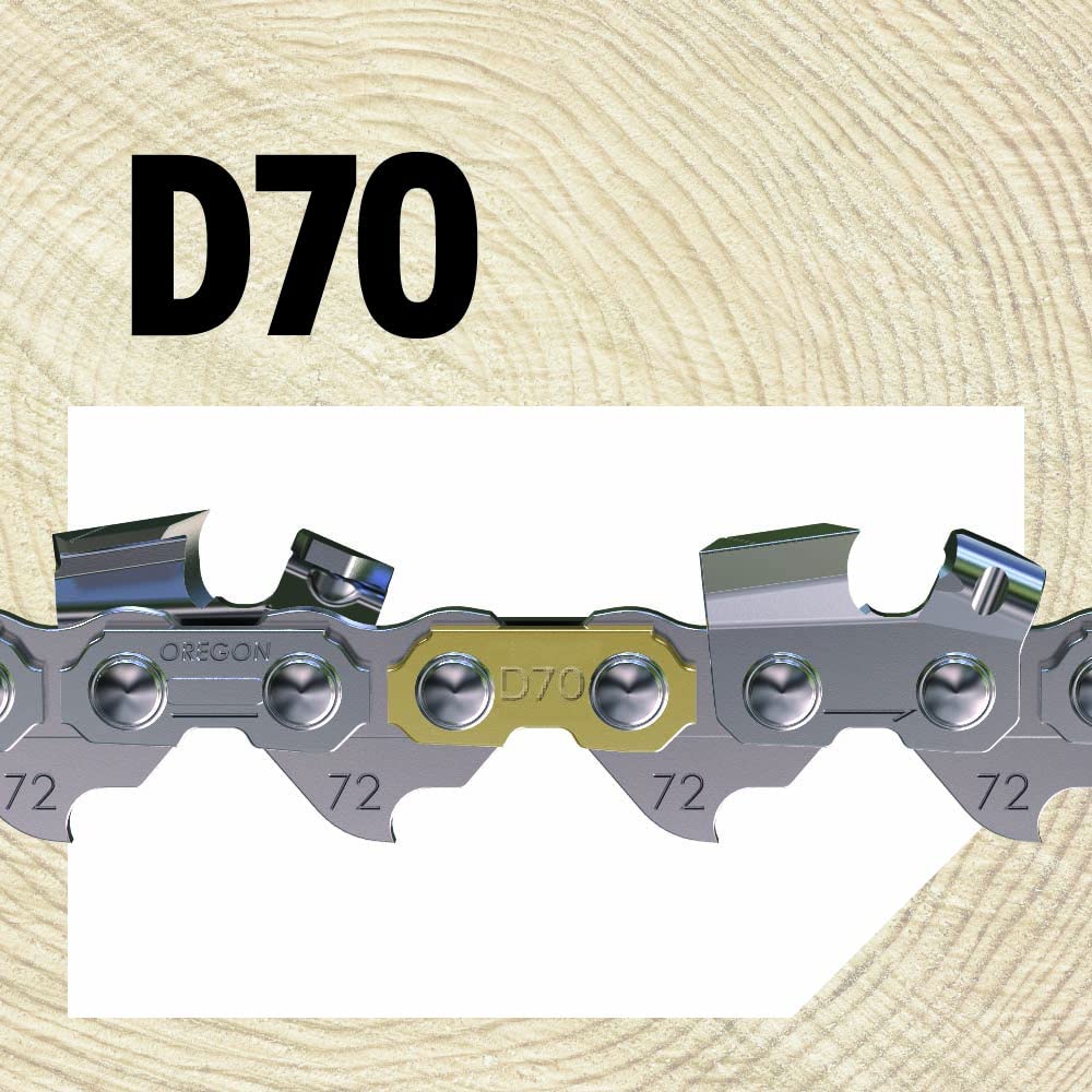 Oregon D70T AdvanceCut Cadena de motosierra para barra de 20 pulgadas; se adapta a Echo CS600P, CS-680, CS-550EVL, Poulan 3400, Homelite XL 12 y Super XLAO y más; 70 eslabones de accionamiento