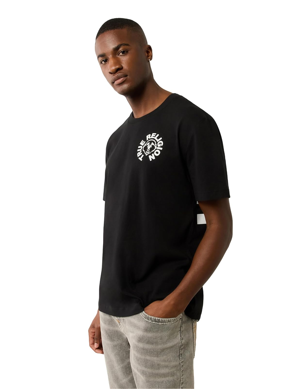 True Religion - Playera de Manga Corta para Hombre, diseño gráfico Casual