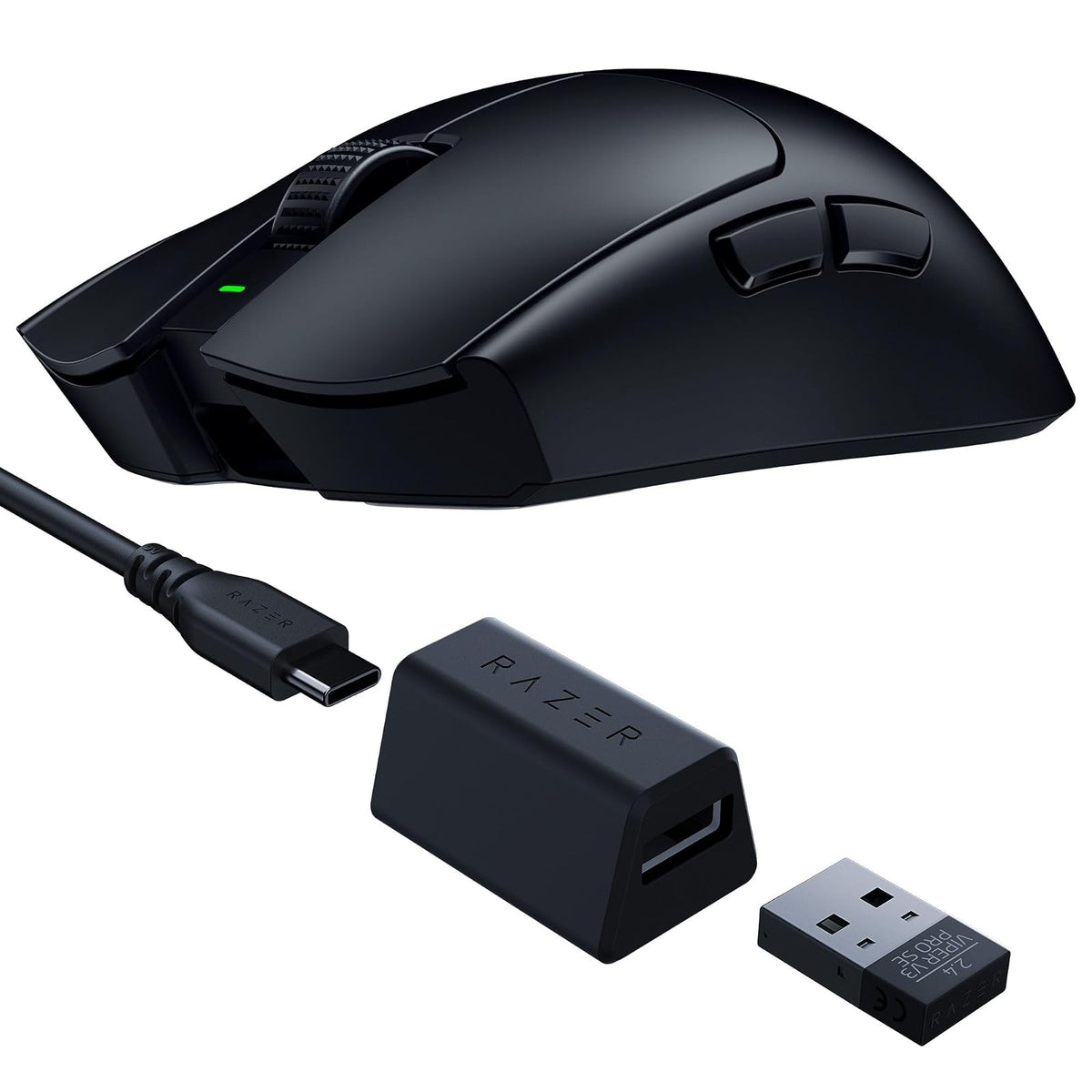 Razer Viper V3 Pro SE Wireless Gaming Mouse: 54g Lightweight - 1K Polling Dongle - 35K dpi Optical Sensor - Gen3 Optical Switches - Symmetrical Shape - 8 Programmable Controls - 95 HR Battery - Black