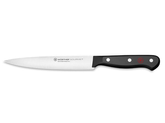 WÜSTHOF Gourmet - Cuchillo Utilitario 6" (16 cm), Cuchillo Profesional de Cocina, Acero Alemán Forjado, Cuchillo Multiusos para Carne, Verduras y Cocina