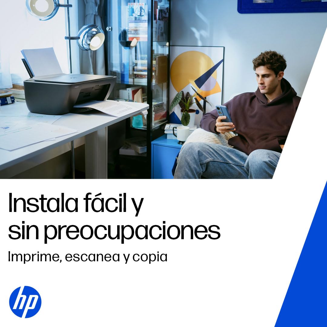 HP Impresora Multifuncional DeskJet Ink Advantage 2975, Todo-en-Uno, Color, WiFi, Imprime App, Impresión, Copia, Escaneado (AJ4Y5A) - Nuevo Modelo