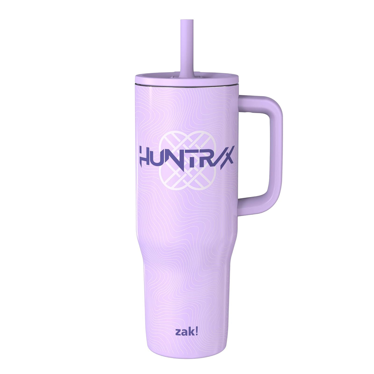 Zak Designs Vaso de Viaje Aislado con Popote, Acero Inoxidable, 30 oz - Huntrix