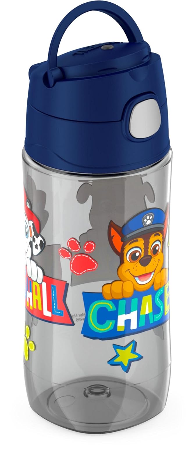 THERMOS FUNTAINER Botella de hidratación de plástico de 16 onzas con boquilla, Patrulla Canina