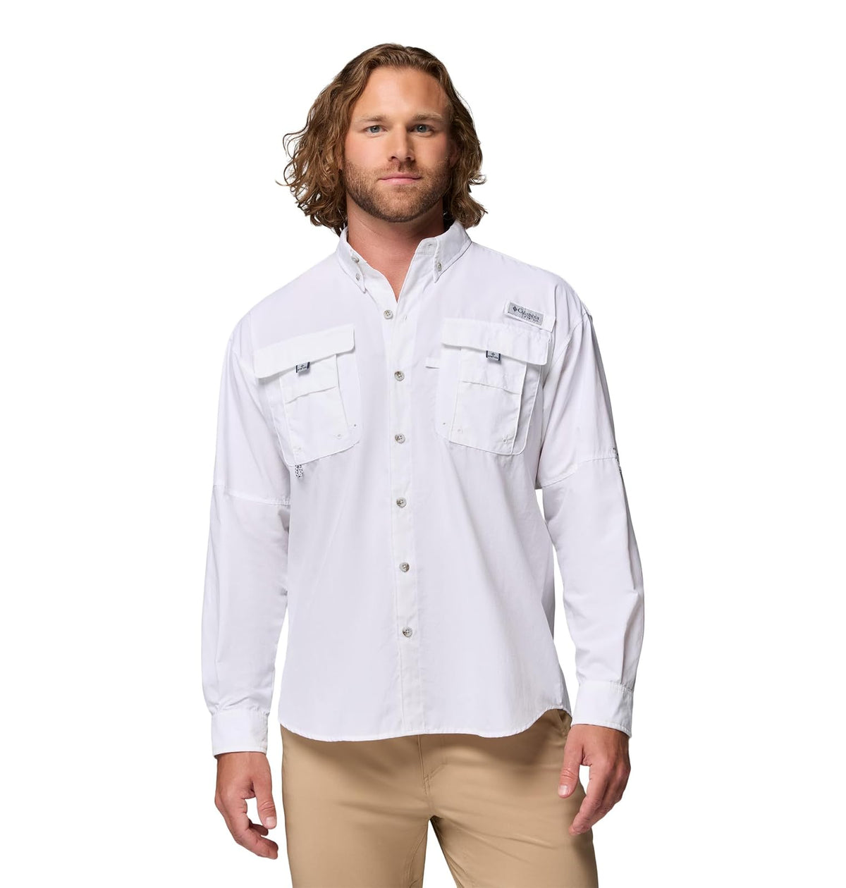 Columbia PFG Bahama II Camisa de Pesca UPF 30 Manga Larga Hombre - XS - 2024 Blanco