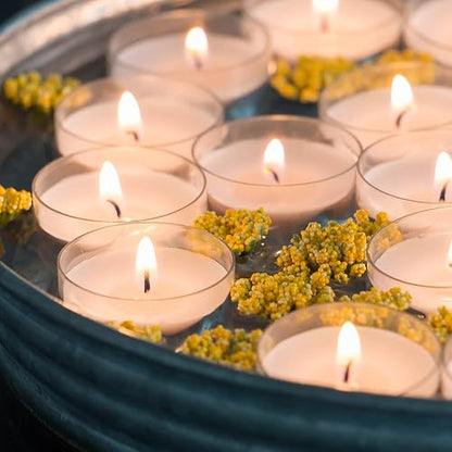 Stonebriar Velas de té sin Perfume de combustión Larga, combustión Prolongada de 6 a 7 Horas, 6-7 Horas, Variedad de colores, 96 Pack (6 Hour), 1