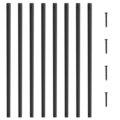 VEVOR - de metal para escaleras, 29.5 x 1 pulgadas, ejes decorativos de aleación de aluminio planos, paquete de 51 de cubierta con tornillos, de cubierta hueca clásica