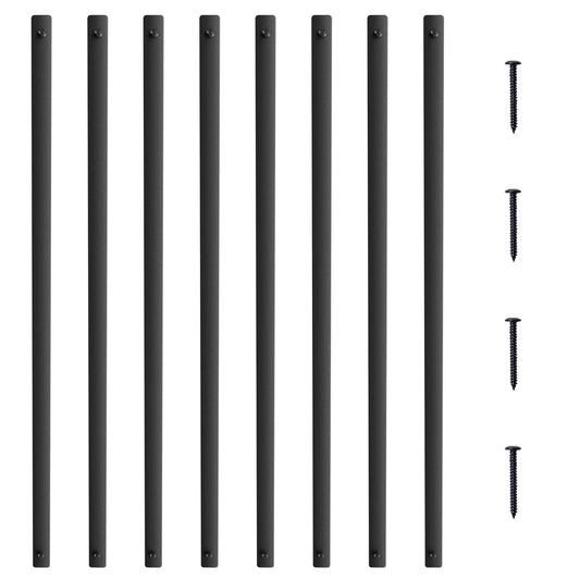 VEVOR - de metal para escalera, 38 x 1 pulgadas, ejes decorativos de aleación de aluminio planos, paquete de 72 de cubierta con tornillos, clásica hueca cubierta