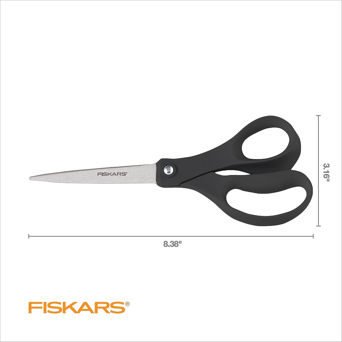 Fiskars Tijeras Diarias 8 Pulgadas | Acero inoxidable, mango ergonómico, corte versátil