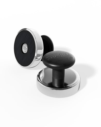 Master Magnetics HMKR-45X4 - Cierre magnético de base redonda con perilla, cromo, 3.63 cm de diámetro, 2.49 cm de altura total con perilla de 2.5 cm de diámetro /7.26 kg (caja de 4)