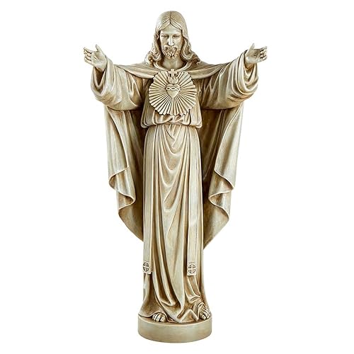 Christian Brands - Decoración Religiosa de la Estatua de Jesucristo, católico Sagrado corazón de Jesús, 22 Pulgadas de Alto,