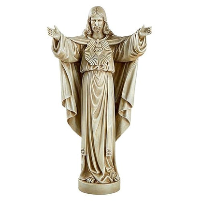 Christian Brands - Decoración Religiosa de la Estatua de Jesucristo, católico Sagrado corazón de Jesús, 22 Pulgadas de Alto,