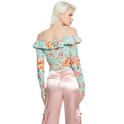 LS Off Shldr Ruffle Shaina Top Guess, Multicolor, L