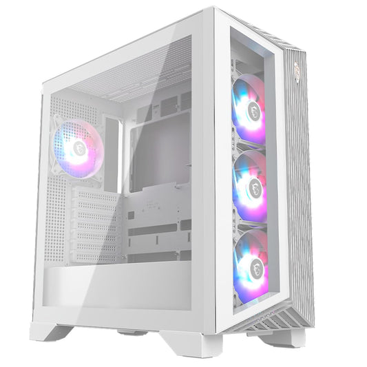 Gabinete MSI MPG Gungnir 210R Blanco – ATX, Cristal Templado, Estilo Futurista, Preparado para Refrigeración Avanzada