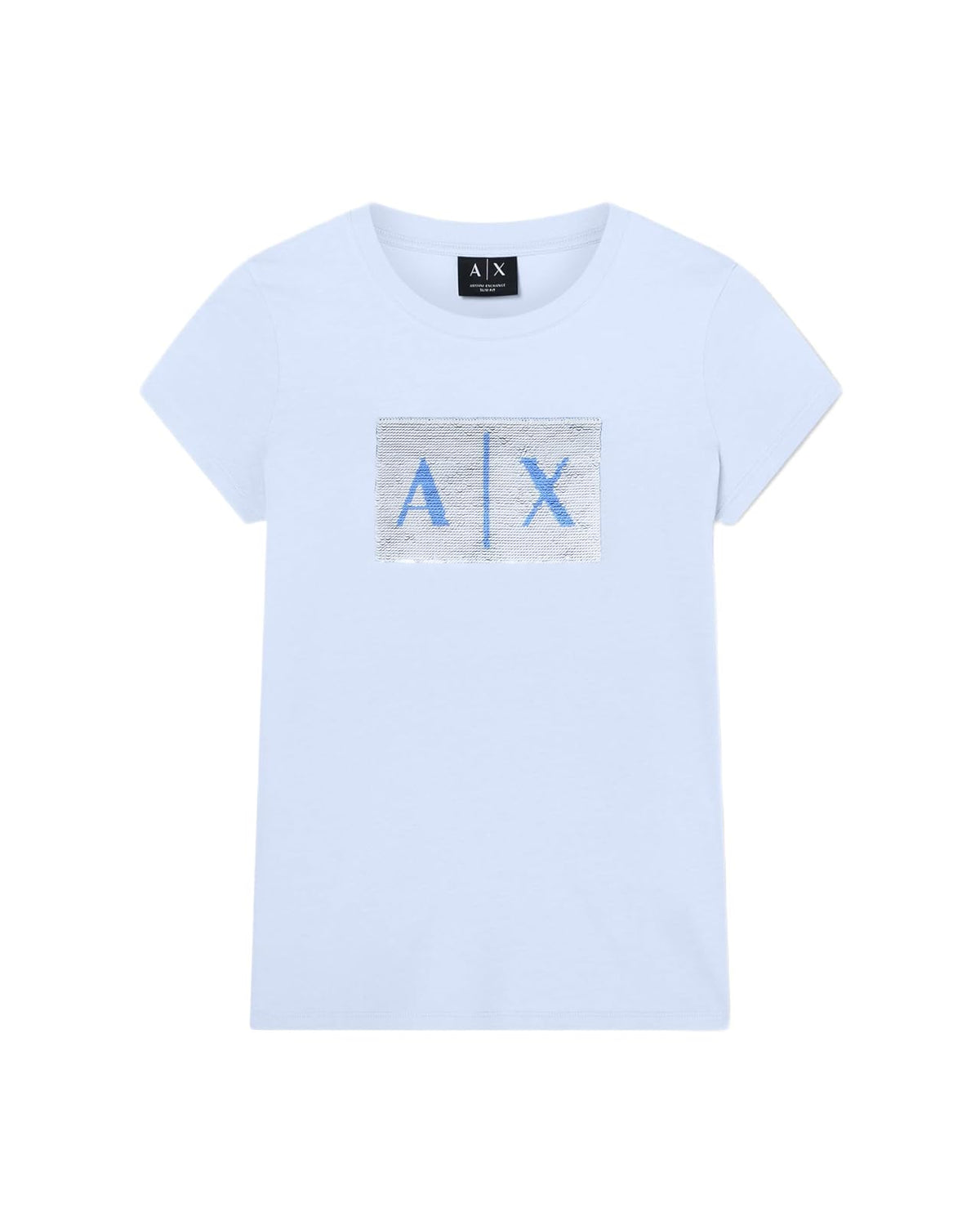 Armani Exchange - Playera básica para Mujer con Logotipo en el Busto