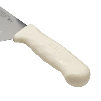 Winco Cuchillo de chef de grado comercial de 8 pulgadas con mango hueco, blanco